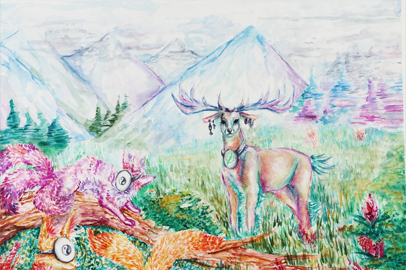 Aquarell Landschaft