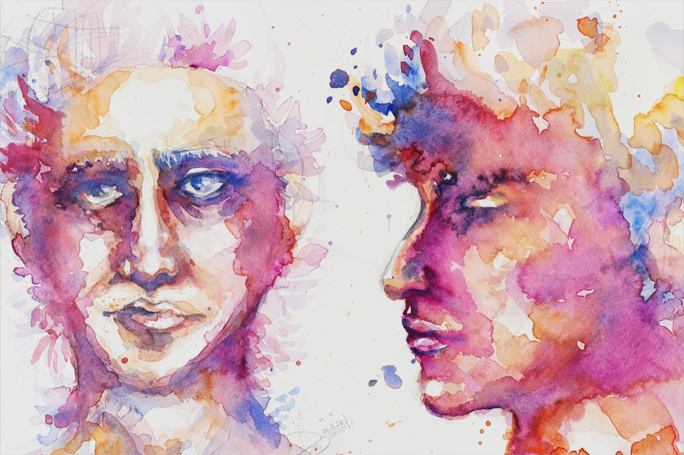 Aquarell einer Figur